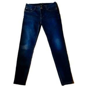 WHITE HOUSE BLACK MARKET DENIM JEANS 5 POCKET CROPPED SZ 6 REG NWOT